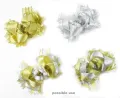 Gold Glitter Ribbon for Crafts- Non-Wired Ribbon. 