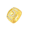 Fine Hot Selling Horse Head Man Diamond Ring Gold Plated Alloy Male Zircon Fashion Jewelry Rings. 