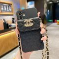European and American style for VIVO Y16 mobile phone case Y77 small fragrance V25 leather card wallet Y33S crossbody rope. 