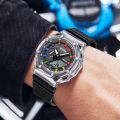 DOM Quartz Electronic Men's Watch, Dark Glow Digital Hands Display Silicone Strap Waterproof Youth Watch. 