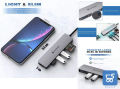 FITFORT (UCN3281) TYPE C Hub PRO 6-in-1 Multi-Port Adapter, Portable Space Aluminium Dongle with 4K HDMI Output, 3 x USB 3.0 Ports, SD/Micro SD Card Reader Compatible for MacBook Pro, XPS & More Type C Devices. 