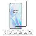 Tempered Glass for OnePlus 8 Curved Glass Full Coverage Screen Protector 1+8 - BLACK. 