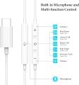 EZone Type C Handsfree Earphones with DAC Chip Compatible with iPhone 15 Samsung OnePlus Oppo Xiaomi. 