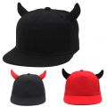 Fashion Accessories Monster Ear Cap with Devil Horns Black Sports Hip Hop Snapback Hat for Women Men. 