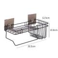 Wall Mounted Self Adhesive Shampoo Rack Bathroom Shelf Holder No Drilling Sticky Strong Magic Sticker Shower Caddy Shelves. 