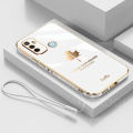 Maitus for OPPO A53 2020 Back Cover Fashion 6D Plating Maple Leaf Shiny Side Pattern Square Frame Cases Soft Silicone Mobile Phone Case for Boy Girls. 