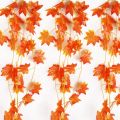 2.4m Artificial Maple Leaf String Autumn Home Decoration Leaves Garland Artificial Maple Leaves Vine Home Garden Decorations. 