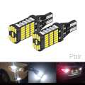 T15 T10 LED Bulbs For Car And Bike Parking Lights Reverse Lights Turn Signal White Color Pair T16 W16W 921 912 45 SMD 12V For Honda BRV Hyundai Tucson Toyota Corolla. 