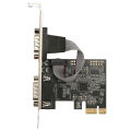 PCIe RS232 Serial Host Controller Card PCIE X1 Interface Practical 2 Port PCIe Serial Expansion Card for for POS System. 