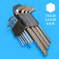 HUAFENG & Pride L Shape Hex spline Keys Screwdriver Diy Hand Tools | 8PC & 9PC Hexagon Key Wrench Repair Set 1.5mm 2mm 2.5mm 3mm 3.5mm 4mm 5mm 6mm 8mm 10mm Allen key Tool  Kit for Bicycle Bike and Motorcycle. 