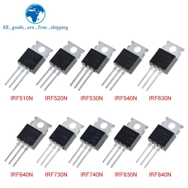 10PCS IRF510 IRF520 IRF530 IRF540 IRF630 IRF640 IRF730 IRF740 IRF830 IRF840 Transistor TO-220 TO220