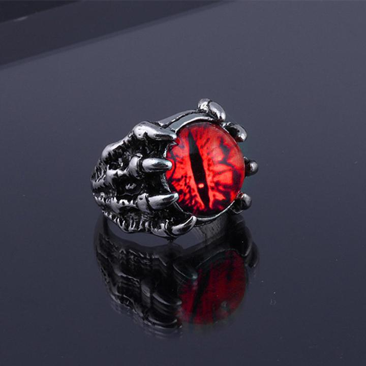Fashion Creative Evil Eye Rings for Men Women Personality Male Punk 4 Colors Ring Jewelry Men's Bar Night Club Accessories Gifts