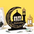 High Quality Moon Castle Advent Calendar Mirror Face Black Ramadan Calendar Ornaments Islamic DIY Eid Mubarak Decor Gifts. 