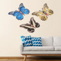 Livecity Butterfly Metal Ornament Beautiful Decorative Stable Metal Butterfly Wall Decor Art Sculpture Hanging Ornament for Outdoor. 