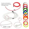 12V USB 1M 3M 5M Car EL Wire led strip Atmosphere light for DIY Flexible AUTO interior Lamp Party Decoration Lights Neon Strips--blue--5M. 