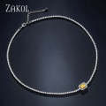 ZAKOL Brand Jewelry Fashion Rectangle Cubic Zirconia Chokers Necklace For Women Girl Party Anniversary Dinner Dress FSNP2140. 