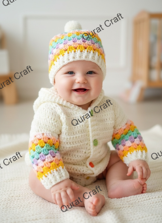 Colorful%20Crochet%20Hoodie%20Sweater%20/%20Handmade%20/%20Woolen%20-%20Image%202