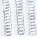 Box of 100 (pcs) Twin Loop Wire Binding (Ibiwire) A4 16mm Silver (115 Sheets) – 23 Loops, Durable and Professional Document Binding for A4 Papers. 