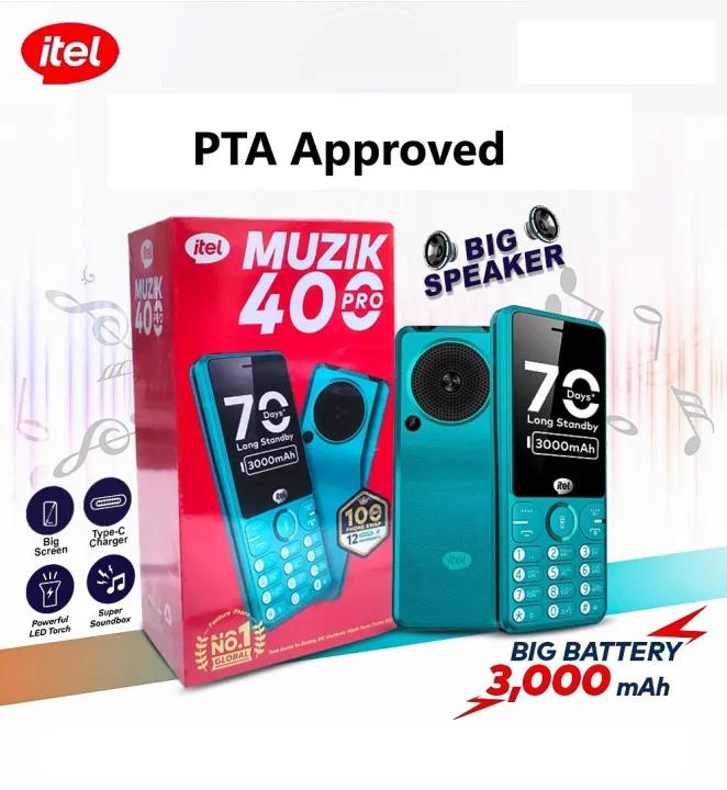 Itel%20Muzik%20400%20pro%202.4%20inches%20Display%20,%20Removable%20Li-Ion%203000%20mAh%20Battery%20Type%20C%20,%20Flashlight%20,%20Auto%20Call%20Recording%20-%20Image%203