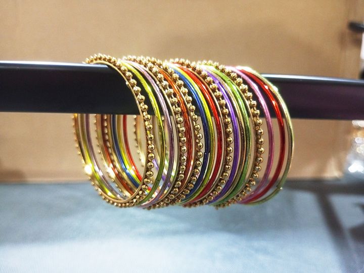 Pack of 12 - Metal Bangles for Baby Girl with Metallic Shine ( Kids Bangle )
