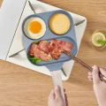 Techmanistan Mini 9x9cm Non-Stick Egg Frying Pan with Wooden Handle, Multi Grids Pancake Pan, Multi Egg Frying Pan Divider Fry Pan. 