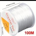 100 meter crystal Tec Elastic Beading Thread 100m  Strong Stretch Jewelry Cord for DIY Bracelet & Necklace Making (1.0mm)". 