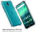 For Nokia 1.3 Back Cover Shockproof Transparent Soft TPU Silicone Protector Phone Case with Shock Absorption Bumper Corners. 