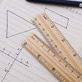 15/20Cm Wooden Ruler Double Sided Scale Measuring Tool For Children Students Drawing Construction Supply. 