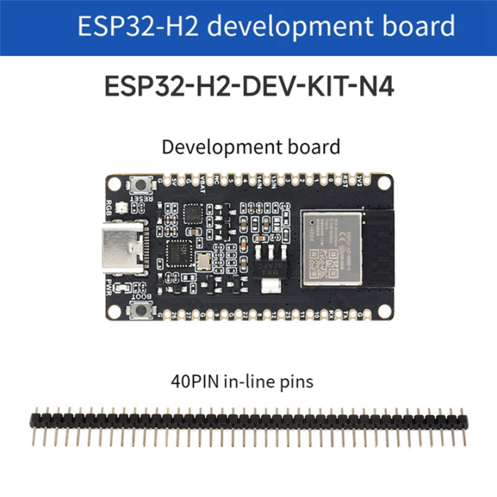 （NEW）ESP32-H2 Development Board ESP32 H2 DEV KIT N4 Module 4MB Flash Support BLE/Zigbee/Thread Wireless Communication, Easy to Use Durable