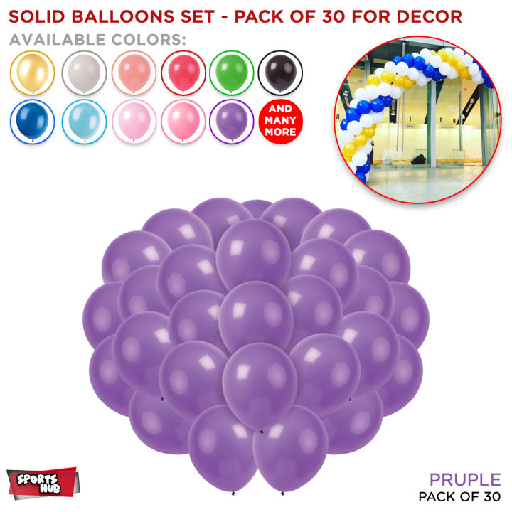 30 Pcs Solid Latex 12 inch Round Multi Colors Helium Ballons For Birthday Party, Weddings, Anniversary, Bridal Shower, Baby Shower, Graduation Parties, Independence Celebrations, Farewell, Party Decor Available in Pack of 30 Pcs