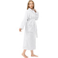 Premium Women's Plush Long Bathrobe - Soft Warm Fleece Robe with Shawl Collar for Spa & Home. 