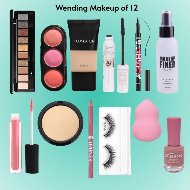 12%20Wending%20Makeup%20Deals%20Foundation%20+%20Eyeshadow+%20Fixer%20+%20Blusher+%20Gloss%20-%20Image%202
