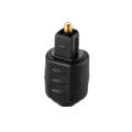 Mini Optical O Adapter 3.5mm Female Jack To Digital Square Optical Audio Cable MJ. 