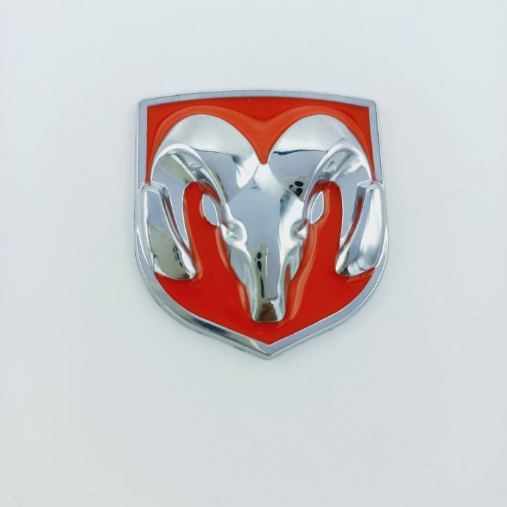 Dodge Metal Car Emblem - Red-