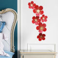 1Set Paper Flowers DIY Artificial Red Floral Wall Art Paper Flower Decoration for Wedding. 