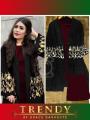 Embroidered Black Color Gown With Different Inner & Trouser Colors For Girls & For Women. 