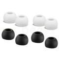 50 Soft White Silicon Ear bud Tips For Bluetooth Handsfree - Woofer Handfree Rubber - Silicone Ear Pads  Rubber Replacement Buds for In Ear Headphones. 