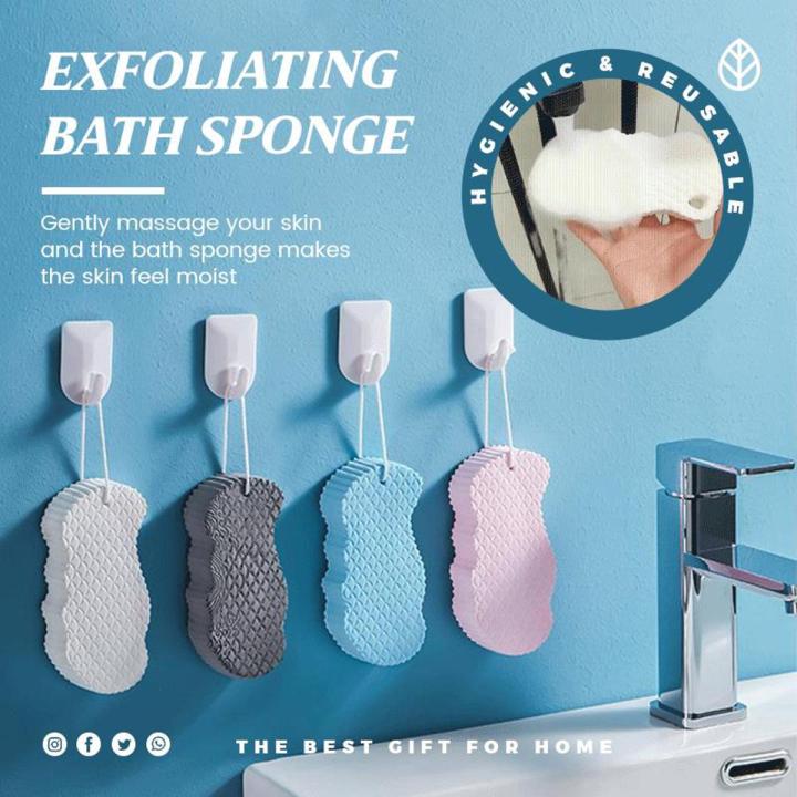 4/set Esponja Exfoliante Soft Sponge Body Scrubber Bath Exfoliating Scrub Spong Shower Brush Body Skin Cleaner Dead Skin Remover