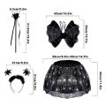 Cute Bat Wings Bat Wings Sets Tutu Skirt 2-8year Bat Wings Skirt Suit Headband Halloween Gift Halloween Stage Wear Sets Halloween Day. 