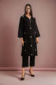 Saya Stitched Solid Embroidered Cotton   (Shirt/Trouser) 2 Piece Suit For Women and Girls - Color: Black - Fabric: Cotton - Collection: Noor By Saya - Design code: WP2S-316 - KW: Matching Separates, dress for girls , dressess for women. 