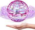 ATHLERIA Pink Flying Orb Ball,Cool Gadgets Light Up Fidget Spinner Glow in The Dark,Hand Operated Drones for Kids,Easter Basket Stuff,Christmas Birthday Gift Ideas Toys for Teen Girls Age 6 7 8 9 10+. 