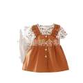 Sweet and Cotton Princess 2024 Summer New Western Fashion Cute Baby Short sleeved Girl's Dress. 