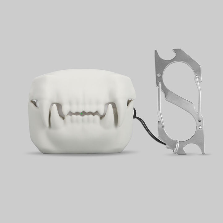 Case For AirPods 4 Headphone Case 3D Cartoon Horrible Creative Tiger Teeth Silicone Protective Cover For AirPods Pro2/Pro