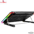 Coolbell 8X Cooling Pad For 14-17 Inch Laptops Gaming Notebook with 6 large Quiet Fans Laptop Stand with Phone Holder USB Powered Adjustable Mounts Stand with RGB LED Lights. 