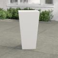 Large Tapered Rectangle Fiberglass Planters Decorative Pots Light Weight, 24 Inch Height, Indoor-Outdoor,  Rectangular shape pot for real and artificial plants. 