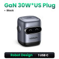 UGREEN Uno Robot 30W GaN USB C Charger, PD Fast Wall Power Adapter with Dynamic LED Display, Compatible with iPhone 16/15 Pro Max, Galaxy S25/S24 Ultra, Xiaomi 15 Pro. 