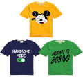 Pack Of 3 Printed Cotton Jersey T-shirts For Kids. 