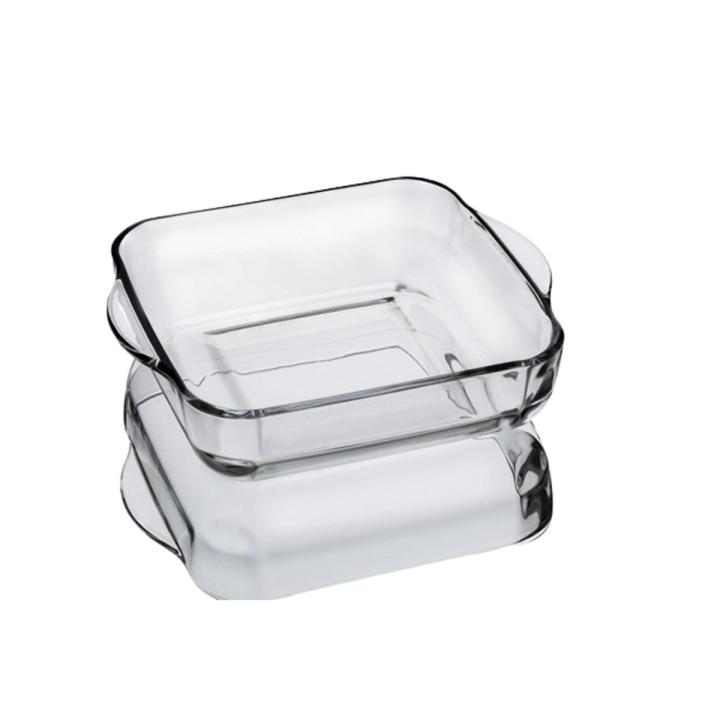 Square baking dish | Toronto square transparent glass baking dish by Ishafahan glass