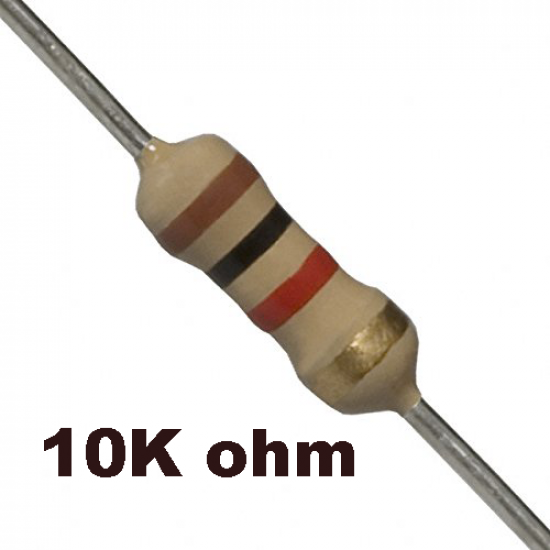 Pack of 12 - Resistor 10 K Ohm Resistance - 1/4W