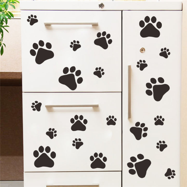 22pcs/set Ú©Ø§Ø±Ù¹ÙˆÙ† Animal og Cat Footprint Wall Stier For ids aby ooms Wallpaper Wardrobe ome ecoration Art ural ecals